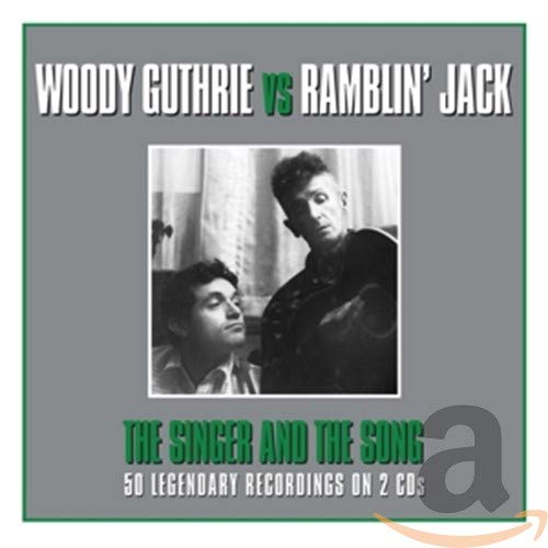 CD cover featuring black and white portrait of Woody Guthrie and Ramblin' Jack Elliott.