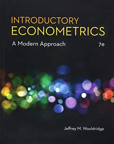 Textbook cover for Introductory Econometrics: A Modern Approach, 7th edition, by Jeffrey M. Wooldridge.