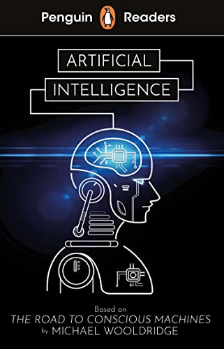 Book cover for Penguin Readers Level 7 Artificial Intelligence featuring a white robot outline.