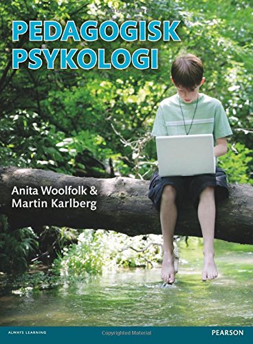 Book cover: "Pedagogisk Psykologi" featuring a boy with a laptop.