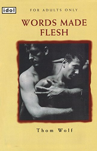 Book cover: two shirtless men embracing, titled "Words Made Flesh.