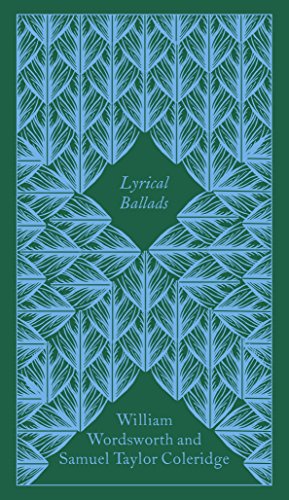 Green book cover with blue leaf pattern and title Lyrical Ballads by Wordsworth and Coleridge.