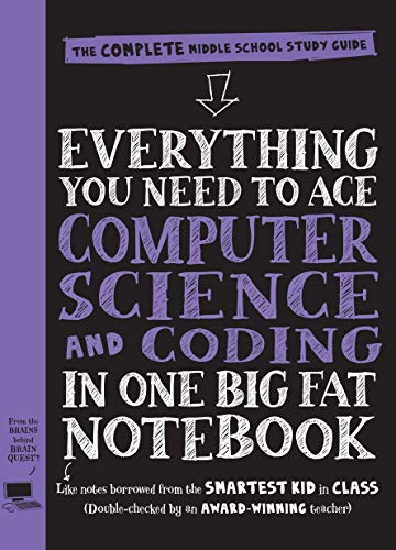 Purple notebook cover with white text: "Everything You Need to Ace Computer Science and Coding.