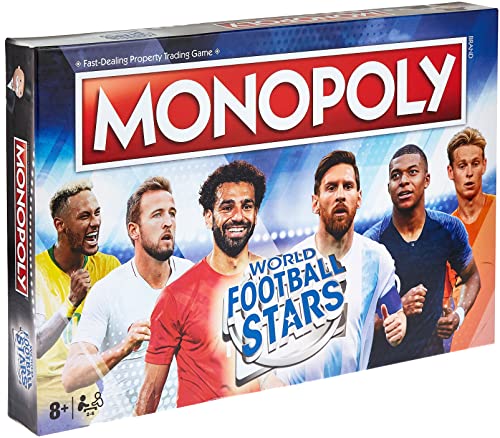 Monopoly game box featuring photos of several international football players.