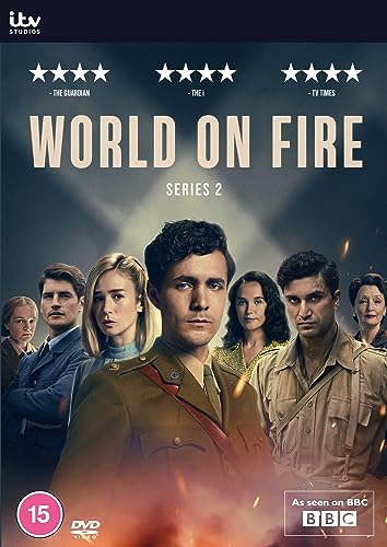 World on Fire" Series 2 DVD cover with cast in wartime setting.