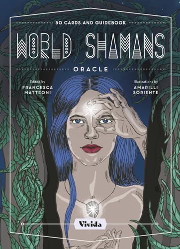 Oracle card deck cover featuring a woman with blue hair and green foliage.