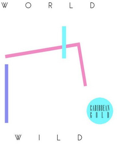 CD cover with abstract pink and blue lines, text “Caribbean Gold”.