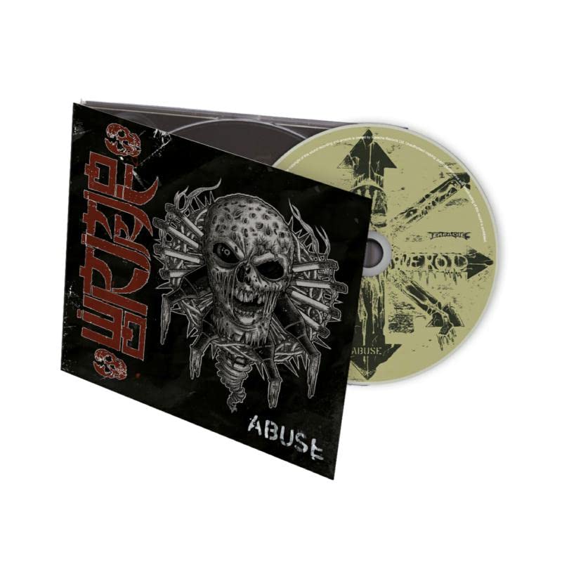 Wormrot "Abuse" CD with disturbing, monstrous face and text on cover.