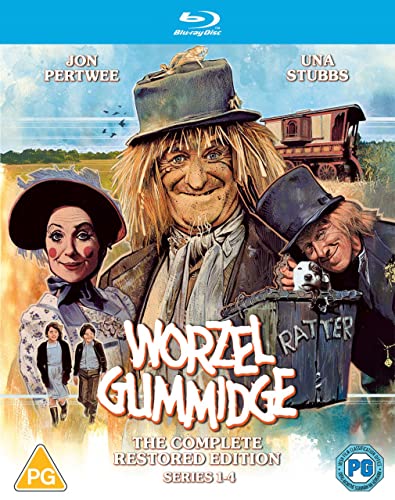Worzel Gummidge Blu-ray cover featuring Jon Pertwee as a scarecrow.