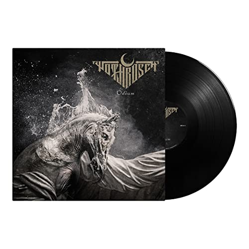 Vinyl record for Wothrosch’s “Odium,” featuring a horse-like creature on the cover.
