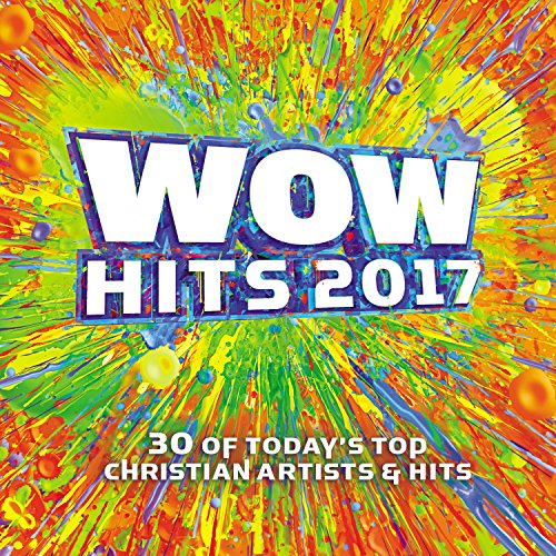 Multicolored splatter background with white text reading Wow Hits 2017 and smaller text below.