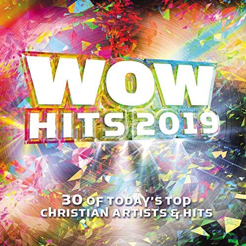 CD cover for “Wow Hits 2019” with colorful, abstract geometric design.