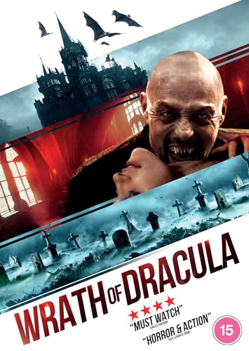 DVD cover for "Wrath of Dracula" featuring a castle, vampire, and graveyard.