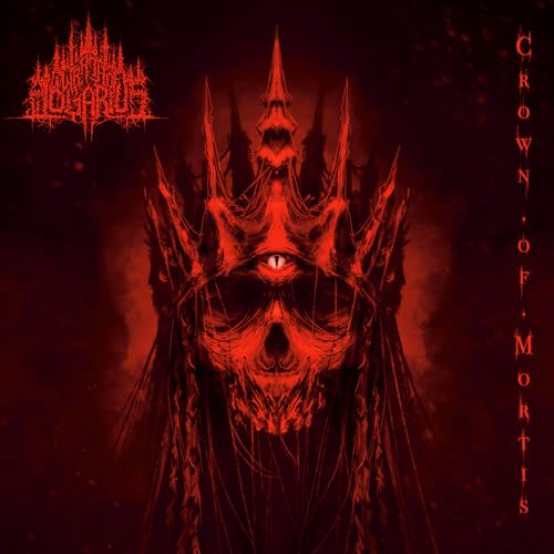 Red and black album art featuring a crowned skull with a third eye.