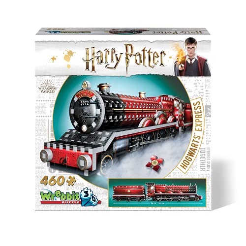 Box for a 460-piece 3D puzzle of the red Hogwarts Express train.