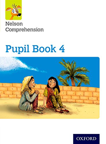 Pupil Book 4 cover with illustration of two children by a palm tree.