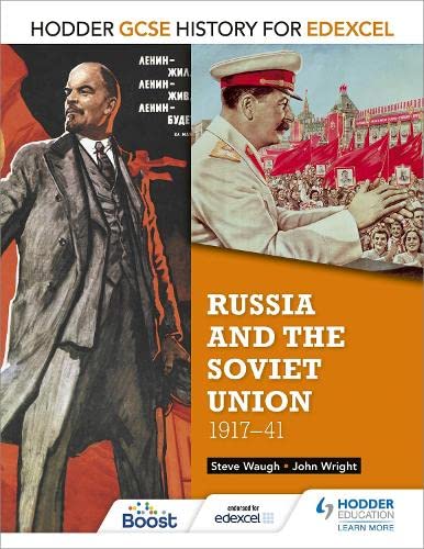 Textbook cover featuring portraits of Lenin and Stalin, titled “Russia and the Soviet Union.”