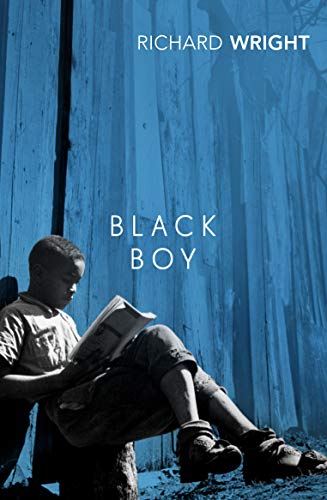 Book cover: "Black Boy" by Richard Wright, featuring a young boy reading.