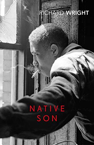 Book cover of “Native Son” featuring a man smoking by a window.