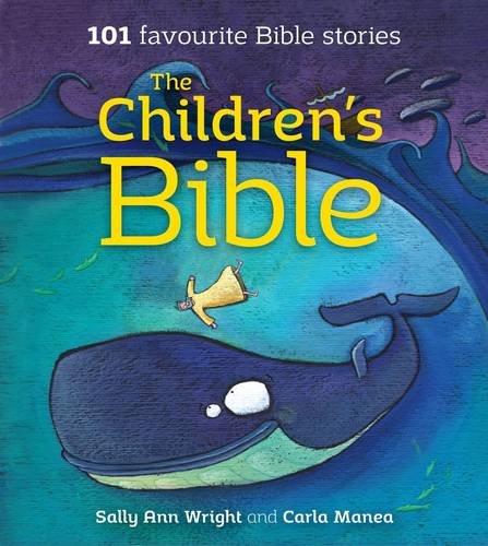 Cover of "The Children's Bible" with a whale and Jonah illustration.