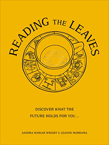 Yellow book cover with a teacup illustration and circular zodiac designs.