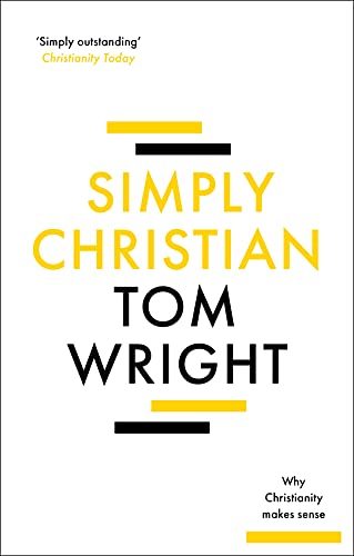 Book cover: "Simply Christian" by Tom Wright, with yellow and black text.