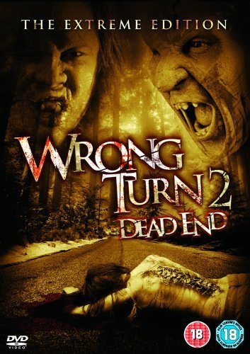 DVD cover for "Wrong Turn 2: Dead End" featuring monstrous faces and forest.