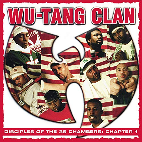 Wu-Tang Clan album cover featuring group members within a circular design.
