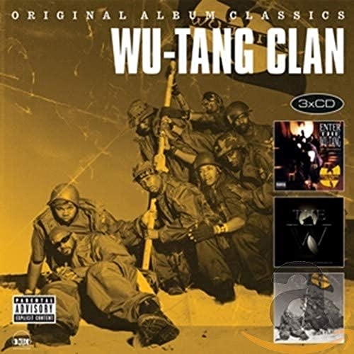 Wu-Tang Clan 3CD album cover with group photo and album art.