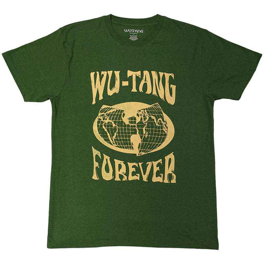 Black t-shirt with "Wu-Tang Clan Forever" graphic, size medium.