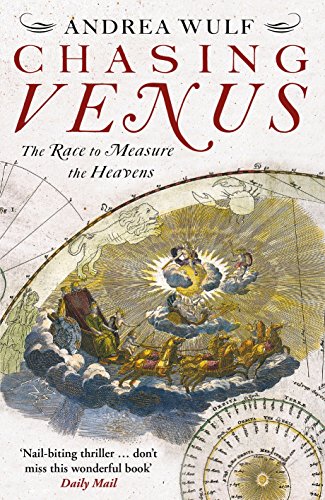 Book cover for Chasing Venus by Andrea Wulf featuring an antique celestial illustration.