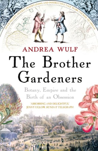 Book cover: “The Brother Gardeners” with historical figures and floral imagery.