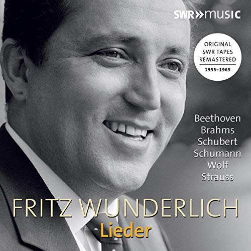CD cover featuring portrait of tenor Fritz Wunderlich and composers’ names.
