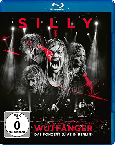 Blu-ray cover for Silly concert "Wutfaenger," featuring band members in performance.