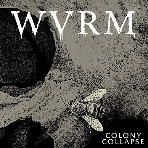 CD cover for WVRM's "Colony Collapse" featuring a bee and honeycomb.