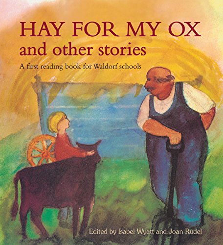 Book cover: child, farmer, and ox in a watercolor illustration.
