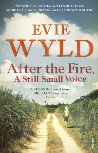 Book cover: a woman walks down a dirt road through tall grass.