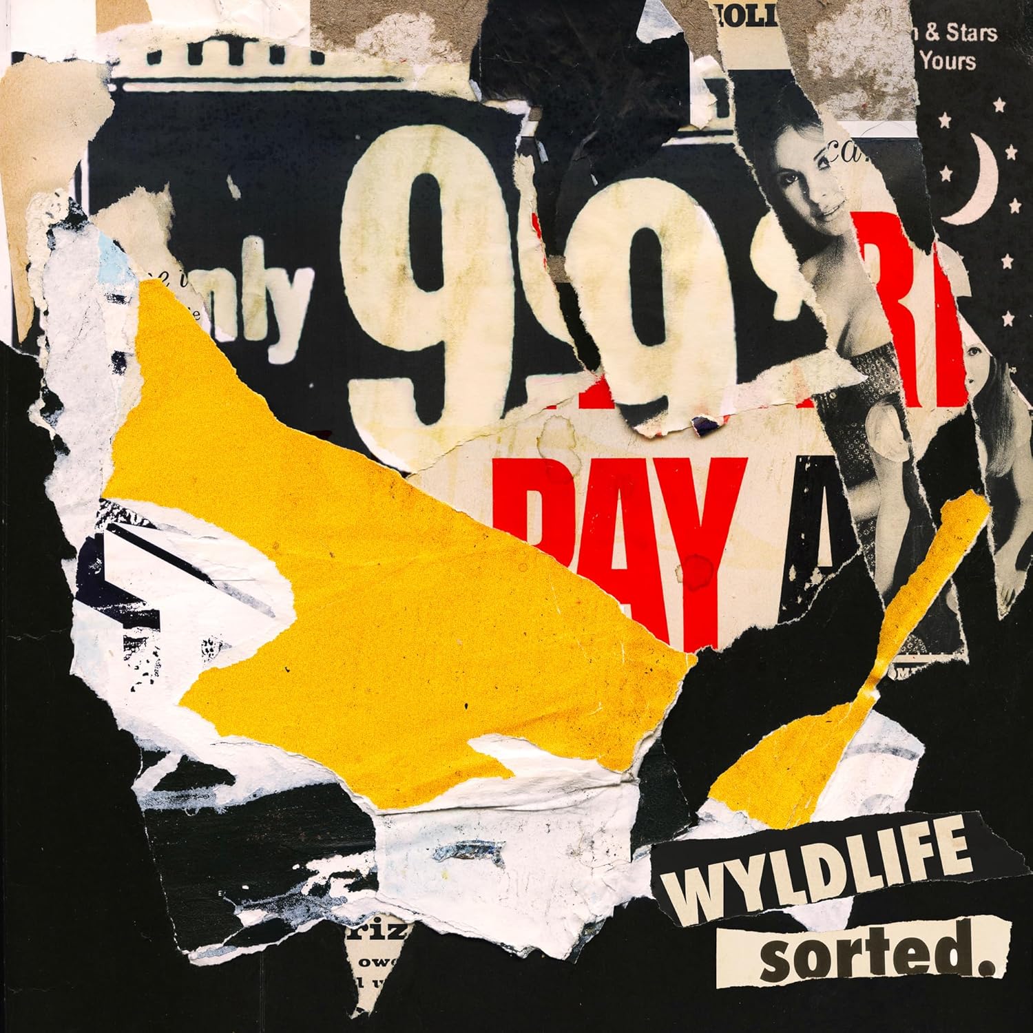 CD cover for Wyldlife’s “Sorted.” with torn poster collage aesthetic.