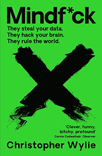 Book cover with bright green background, black text, and a large black X graphic.
