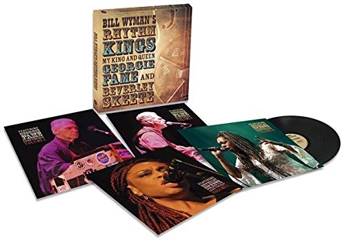 Vinyl record packaging featuring Bill Wyman’s Rhythm Kings and performers.