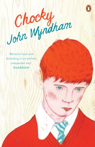 Book cover of "Chocky" featuring a sketch of a red-haired boy.