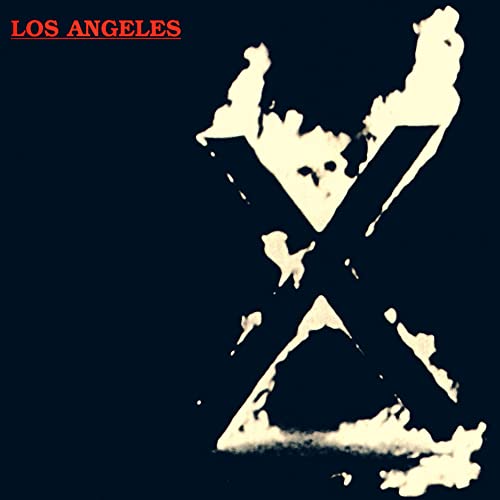 Album cover with the text LOS ANGELES and a large black X on fire.
