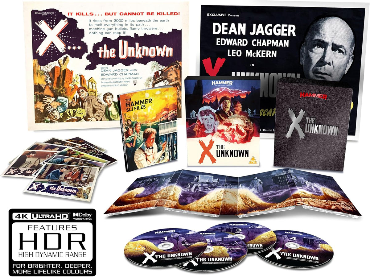 “X the Unknown” Limited Collector’s Edition Blu-ray packaging and contents displayed.