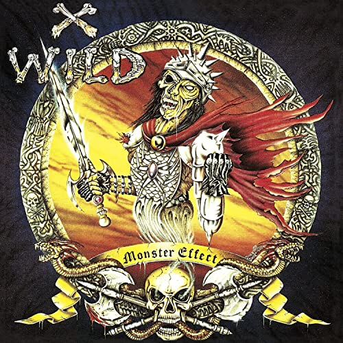 CD cover: skeletal warrior with sword, ornate frame, skull details.