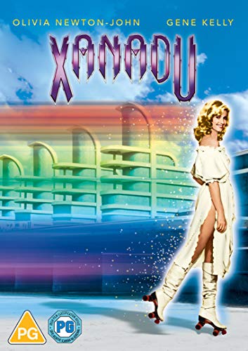 Xanadu DVD cover featuring Olivia Newton-John on roller skates.