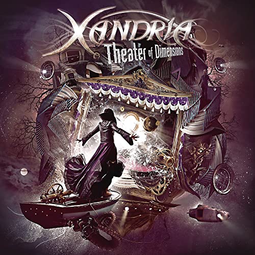 CD cover for Xandria’s “Theater Of Dimensions” with surreal, fantastical imagery.
