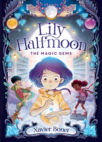 Book cover featuring a young girl with glowing gem and friends.