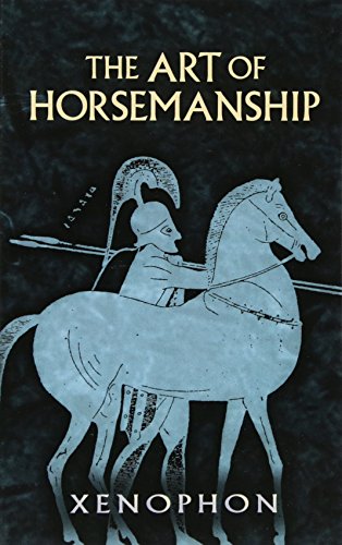 Book cover: “The Art of Horsemanship” with ancient Greek rider illustration.