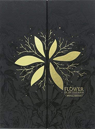 Black album cover with a gold floral design and the title "FLOWER".