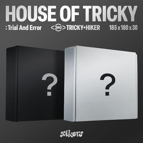 Xikers album cover: two box-shaped cases with question marks.